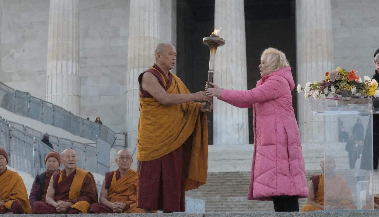 Torch of Hope at Lincoln Memorial