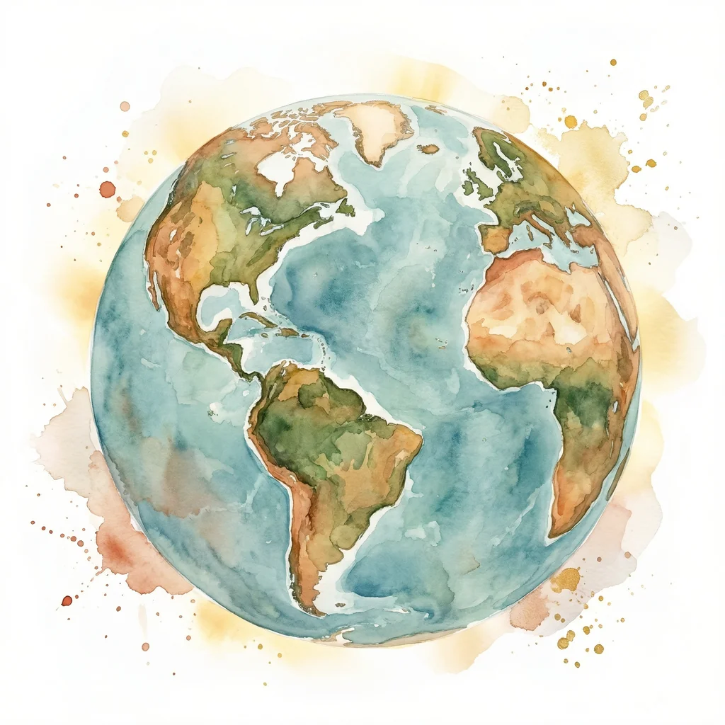 Watercolour Earth — Children of the Earth