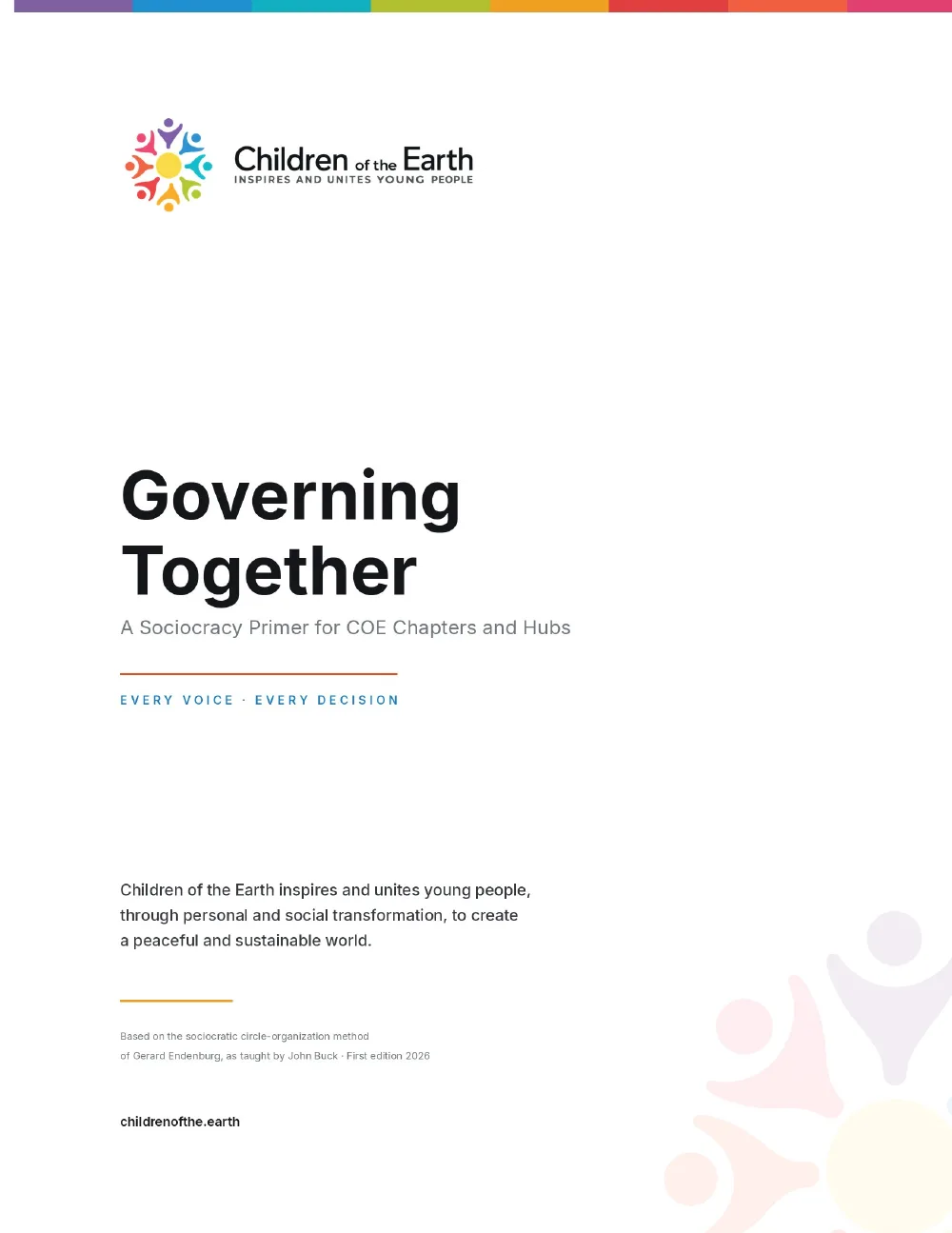 Cover of Governing Together — A Sociocracy Primer for COE Chapters and Hubs