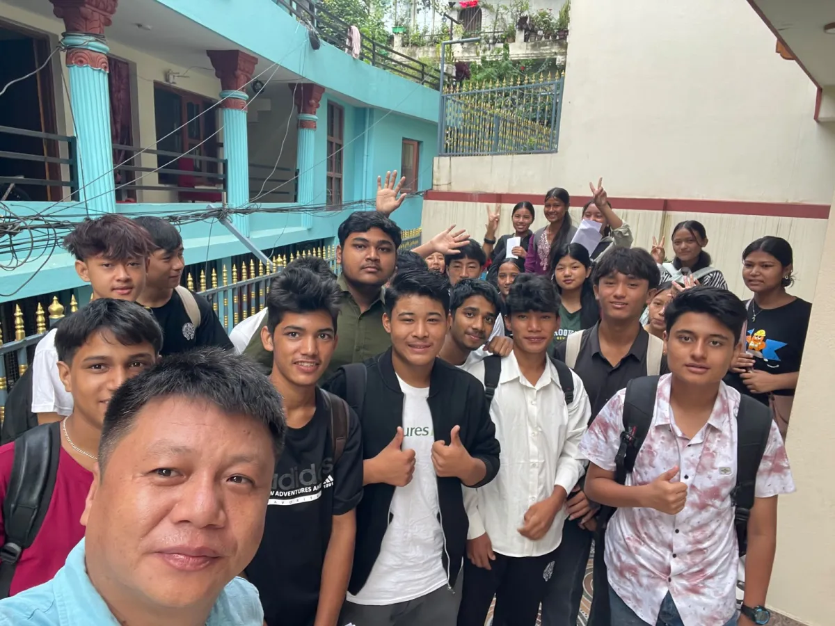 Scholars gathered together at the 3E Camp in Nagarkot, Nepal